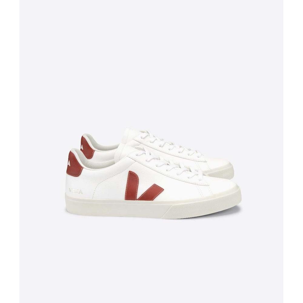 Veja CAMPO CHROMEFREE Low Tops Sneakers Panske White/Red | SK 299MQZ